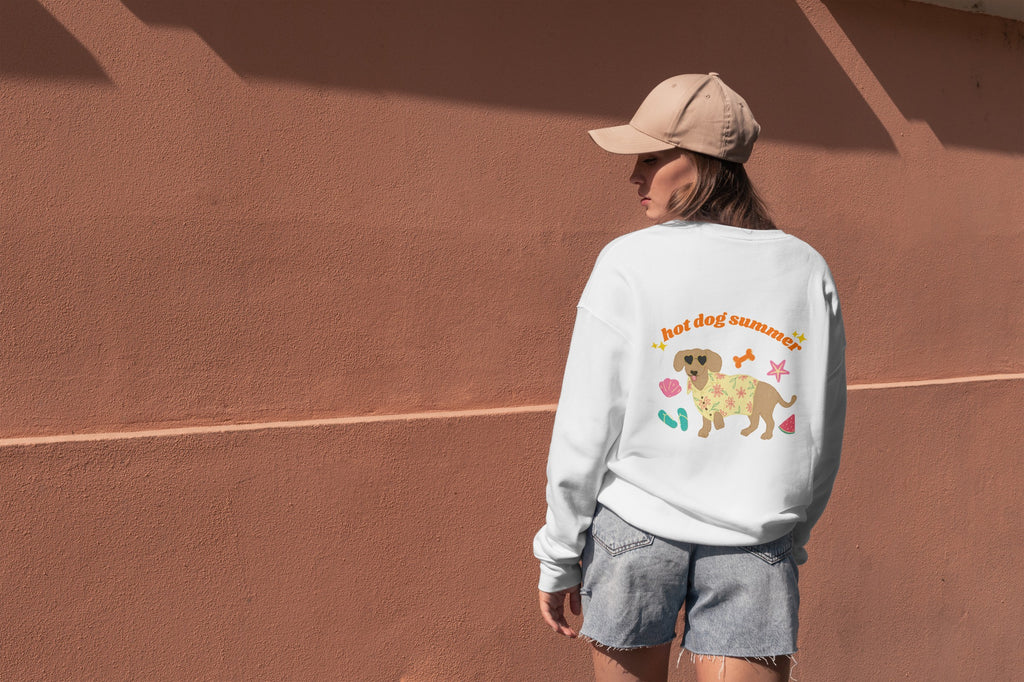 hot dog summer sweatshirt